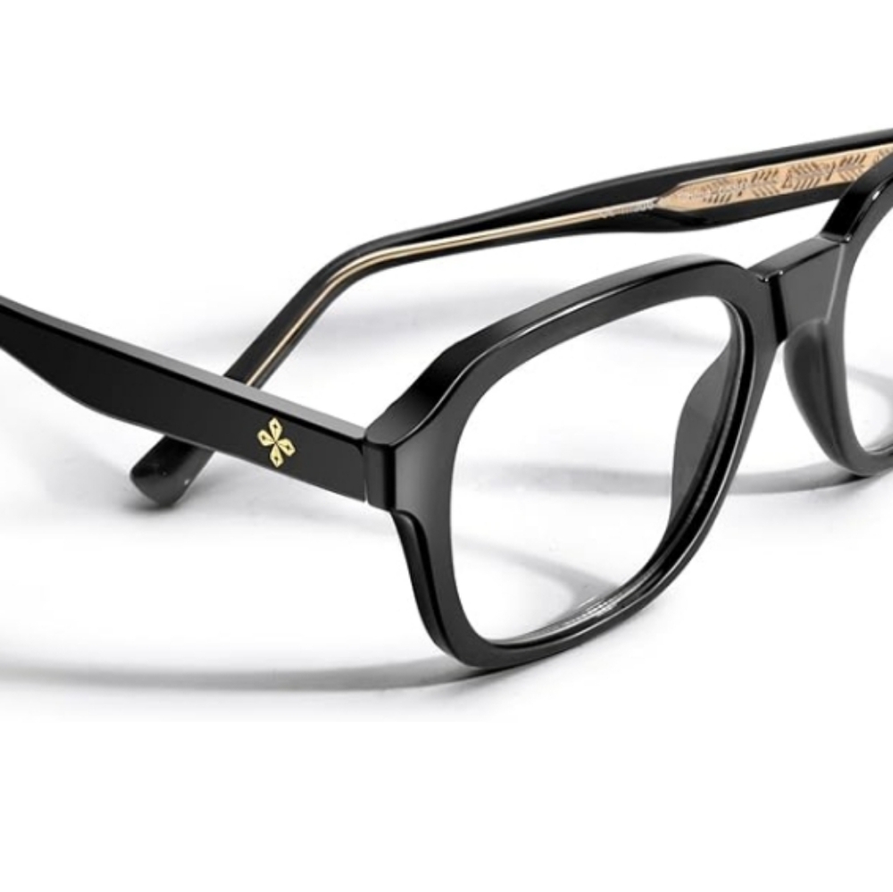 Oversized Square Blue Light Blocking Glasses Computer Black Frame Eyewear - Picture 3 of 9